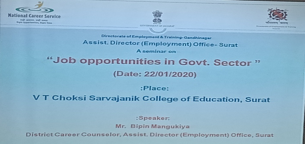 Job Opertunities in Govt. Sector